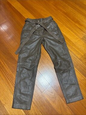 Second female lindie 100% lamb skin leather trousers